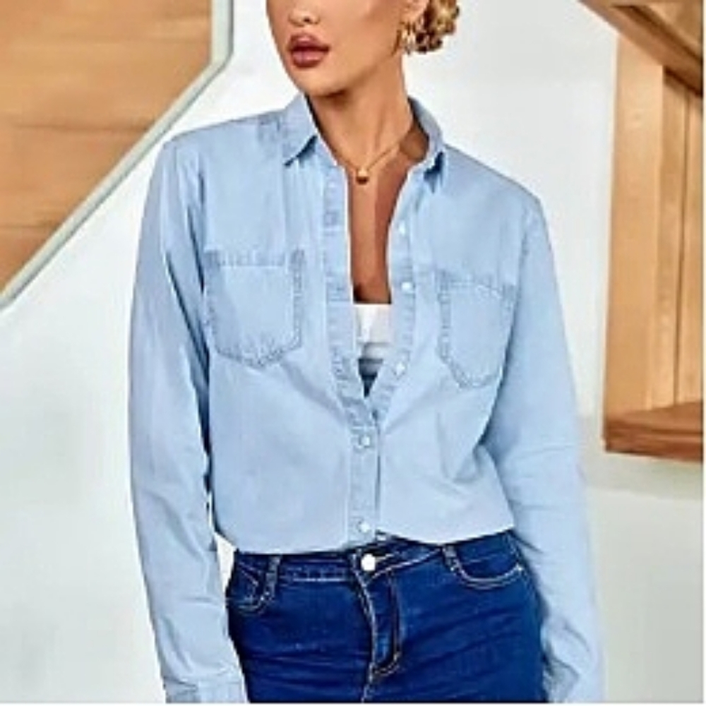 Light Denim Top | Size Small | NWOT